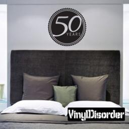 50 Years Celebrations - Vinyl Wall Decal Quotes Sticker Ce03350Yrsviiiet - thumbnail 1