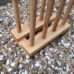 Wooden Welly Boot Rack Light Oak Finish, Holds 4 Pairs - thumbnail 2