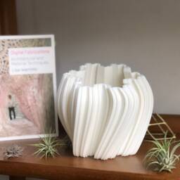 3D Printed Fractal Planter - Geometric Vase, Modern Home Decor - thumbnail 3