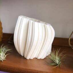 3D Printed Fractal Planter - Geometric Vase, Modern Home Decor - thumbnail 2