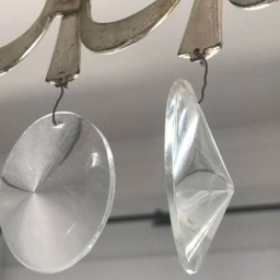 Hanging Crystals Pendants Drops , Spare Parts For Chandelier, in Glass, Transparent, Rainbow, Gold Dust Color - thumbnail 3