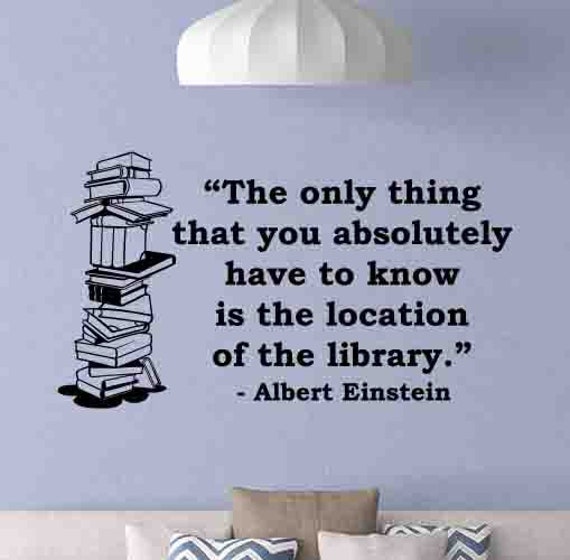 The Only Thing That You Have To Know Library Wall Decal Book Education Poster School Vinyl Sticker Class Decor Science Art 9-07 - image 1