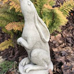 Luna - The Moon Gazing Rabbit Stone Garden Statue Ornament - thumbnail 2