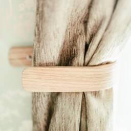 Oak Curtain Tie Backs, Home D??cor, Wooden Holdbacks