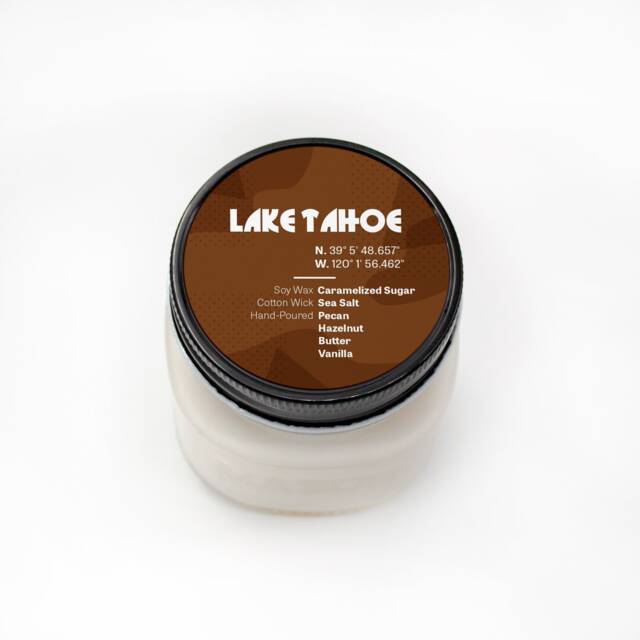 Lake Tahoe -- Scented Soy Candle California Vanilla Caramel Brown Sugar Buttered Pecans - image 1
