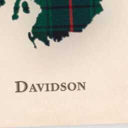 Clan Davidson Scottish Tartan Map - Of Scotland Family Wall Decor, Ready To Hang - thumbnail 4