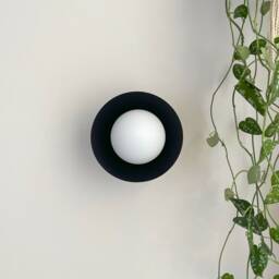 Minimal Brass Wall Lamp Glass Globe Sconce Light Mid Century Cone Bronze [Emily] - thumbnail 2