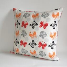 Butterfly Pillow Cover Set Canvas Cotton Decorative Pillows - 18x18 Inch - thumbnail 3