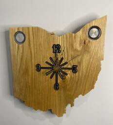 Ohio Handmade State Quarter Clock With Inlaid Quarters. Choice Of Wood. Customizable