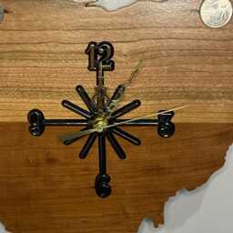 Ohio Handmade State Quarter Clock With Inlaid Quarters. Choice Of Wood. Customizable - thumbnail 4