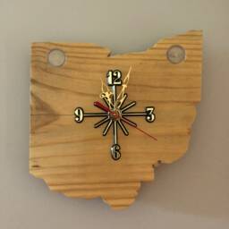 Ohio Handmade State Quarter Clock With Inlaid Quarters. Choice Of Wood. Customizable - thumbnail 2
