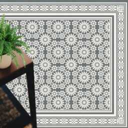 Moroccan Vinyl Floor Mat Kitchen Rug, Linoleum Runner - thumbnail 2