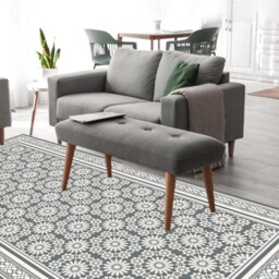 Moroccan Vinyl Floor Mat Kitchen Rug, Linoleum Runner - thumbnail 3