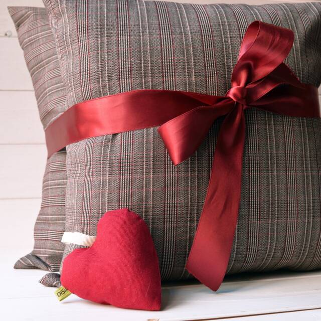 Gray, Black, Wine Red Tartan Pillow, Decorative Cushions, Matching Blankets, Pillows, Throw Christmas Pillow - image 1