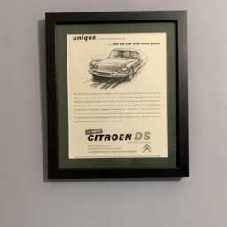 Citroen Ds Original 1961 Framed Advertising Wall Art Print Poster, Birthday Gift For Classic Car Enthusiasts Man Cave A211 - thumbnail 2