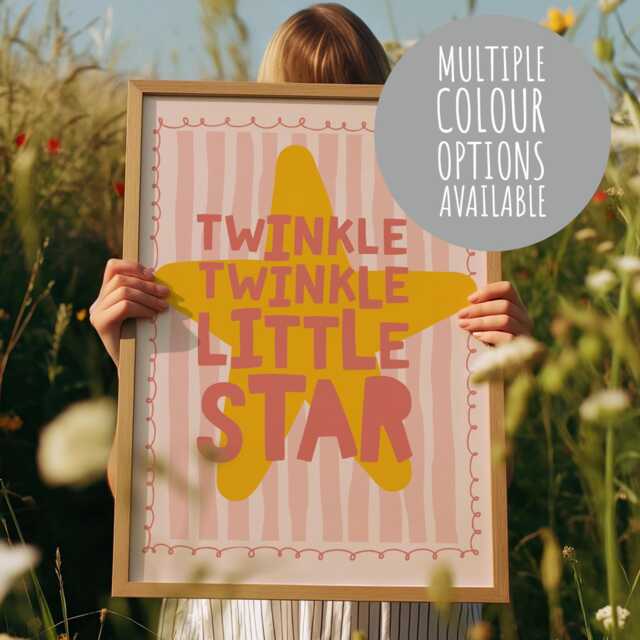 Twinkle Little Star Nursery Print, Wall Art, Baby, Toddler Bedroom, Girls Decor, Boys Nursery Prints - image 1