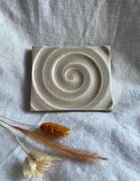 Cream Soap Dish, Rectangular Bathroom Tray, Handmade Kitchen Pottery, Household Holder, Thrown Textured Dishes