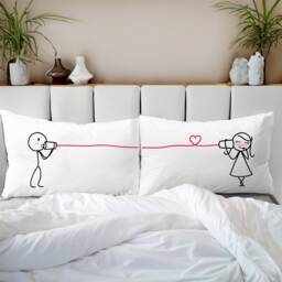 His & Hers Pillowcases Say I Love You, Matching Anniversary Pillow Cases For Couples, Valentine's Day, Wedding Gift, Boldloft - thumbnail 2