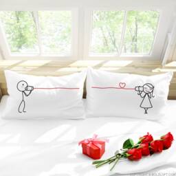 His & Hers Pillowcases Say I Love You, Matching Anniversary Pillow Cases For Couples, Valentine's Day, Wedding Gift, Boldloft - thumbnail 3