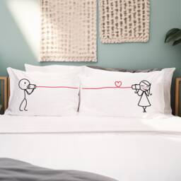 His & Hers Pillowcases Say I Love You, Matching Anniversary Pillow Cases For Couples, Valentine's Day, Wedding Gift, Boldloft