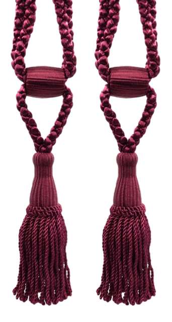 "D??copro Curtain & Drapery Tassel Tieback, Adjustable Cord Length, Length 5 1/2"", Spread 24" - image 1