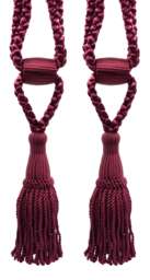 "D??copro Curtain & Drapery Tassel Tieback, Adjustable Cord Length, Length 5 1/2"", Spread 24" - thumbnail 1