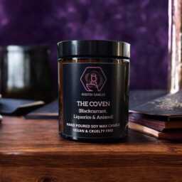 Blackcurrant, Liquorice & Aniseed Scented Soy Candle - 150G Vegan Fruity Witchy Scent - thumbnail 2