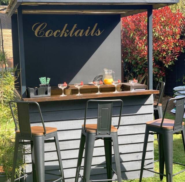 Gold Metal Cocktails Bar Sign Home & Garden Decor - image 1