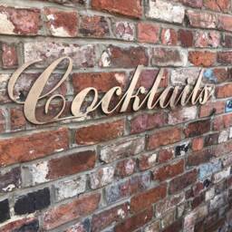 Gold Metal Cocktails Bar Sign Home & Garden Decor - thumbnail 3
