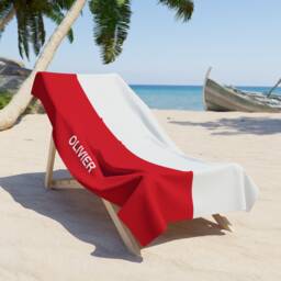 Poland Beach Towel, Flag Tovel, Of Poland, Beach Country Gift, Gift - thumbnail 1