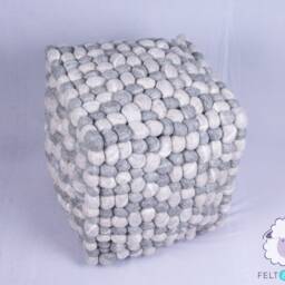 Felted Wool Stone Stool 40cm Pebble Footstool, Fair Trade - thumbnail 4