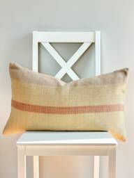 Brown Tribal Hemp Hand Woven Natural Dye Color Pillow Cover - thumbnail 1