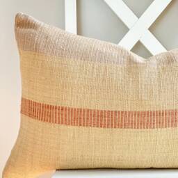 Brown Tribal Hemp Hand Woven Natural Dye Color Pillow Cover - thumbnail 2