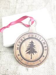 2026 Year Christmas Ornament Wood Xmas Decorations Rustic Tree Ornaments Gift Stocking Stuffer Secret Santa Annual Commemorative - thumbnail 1