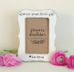Personalized Picture Frame Father Of The Bride Gift, Hand Painted 4x6 - thumbnail 1