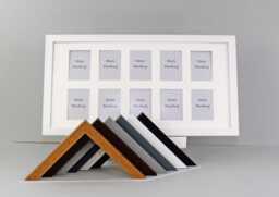 Through The School Years Photo Frame - Multi Aperture Frame. 25x50cm. Suits 10 Photos Sized 2.5x3.5