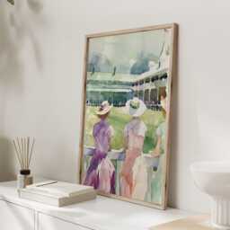 Kentucky Derby Poster, Horse Racing Wall Art, Elegant Watercolour Print, Racecourse Fashion Classic Sporting Decor - thumbnail 2