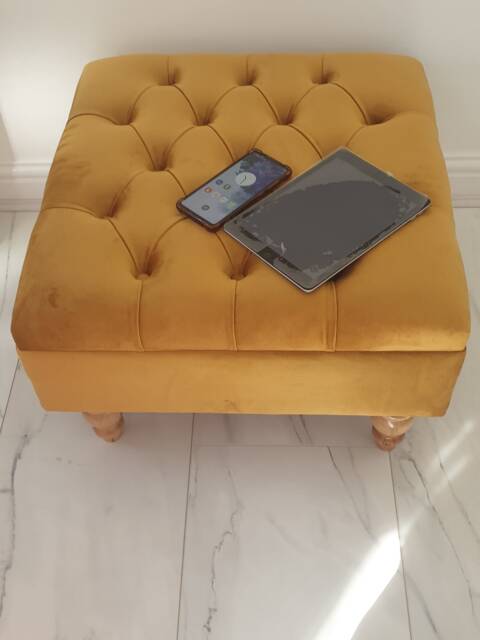 Square Handmade Footstool - image 1