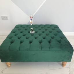 Square Handmade Footstool - thumbnail 2
