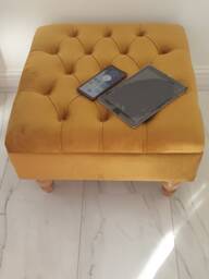 Square Handmade Footstool - thumbnail 1