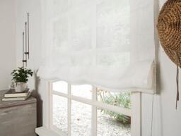 Linen Roman Blind-Linen Shades-Roman Shades- Sheer Linen Shades - Hardware Is Included Custom Shade - thumbnail 2