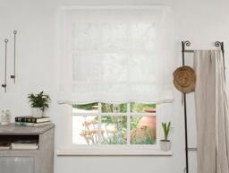 Linen Roman Blind-Linen Shades-Roman Shades- Sheer Linen Shades - Hardware Is Included Custom Shade