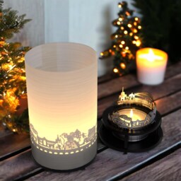 Liege Skyline Candle - City Shadow Projection Gift - thumbnail 2