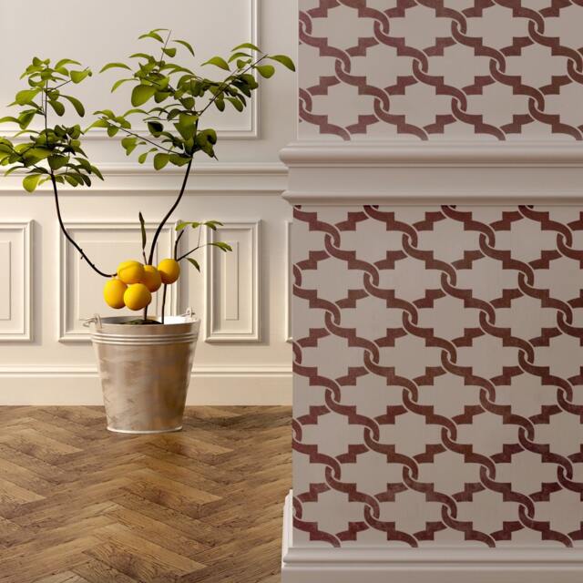 Wall Moroccan Stencil Elisamarie Trellis Allover For Diy Decor & More - image 1