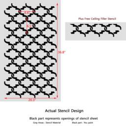 Wall Moroccan Stencil Elisamarie Trellis Allover For Diy Decor & More - thumbnail 3