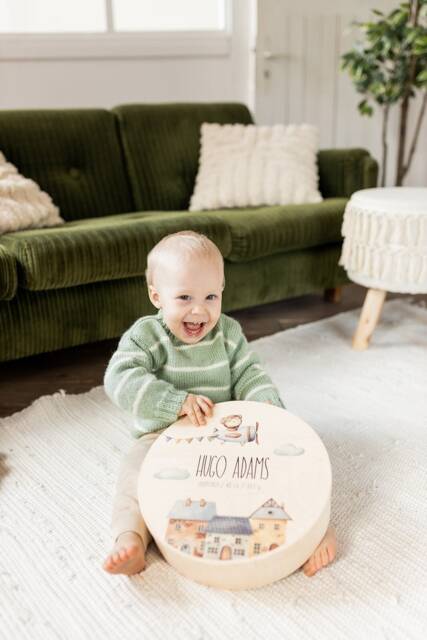 Personalized Baby Keepsake Box Baltic Birch Memory Chest - image 1
