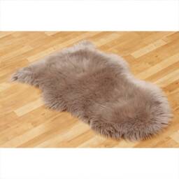 Genuine Sheepskin Rug Taupe Single Wool Fur Floor 3 X 2 - thumbnail 4