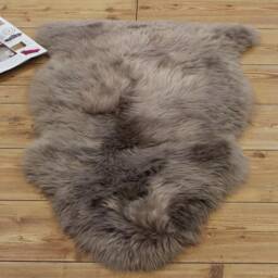 Genuine Sheepskin Rug Taupe Single Wool Fur Floor 3 X 2 - thumbnail 2