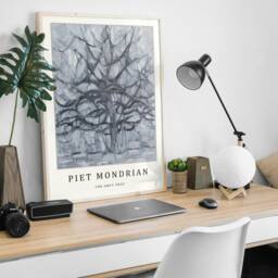 Piet Mondrian Poster, The Grey Tree, Art Print, Bauhaus Abstract Art, Cubism, Modern Gift, A1/A2/A3/A4 - thumbnail 3
