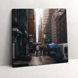 City Streets & People in New York Canvas, Wall Art Picture, Gray Decoration, Travel Canvas - thumbnail 2